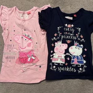 2 Peppa Pig shirts size 5